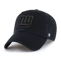 Men's '47 Black New York Giants Tonal Clean Up Adjustable Hat