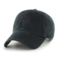 Men's '47 Black Minnesota Vikings Tonal Clean Up Adjustable Hat