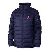 Women's Columbia Navy Atlanta Braves Powder Lite II Full-Zip Jacket