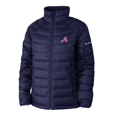Women's Columbia Navy Atlanta Braves Powder Lite II Full-Zip Jacket