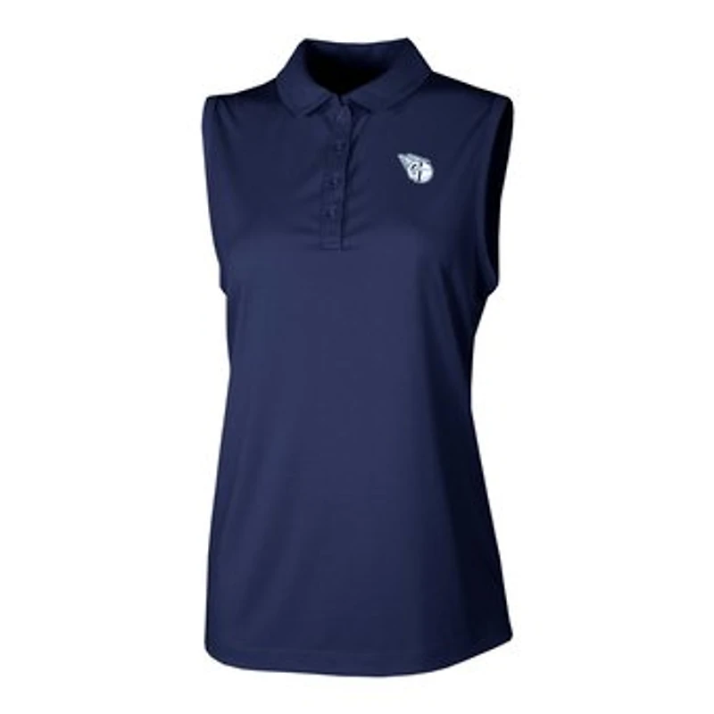 Women's Columbia Navy Cleveland Guardians Ace Flair Sleeveless Tank Polo