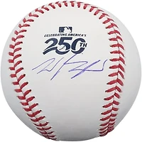 Wyatt Langford Texas Rangers Autographed USA 250th Logo Baseball
