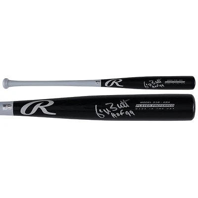 George Brett Kansas City Royals Autographed Black Rawlings Player Preferred Bat with "HOF 99" Inscription