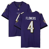 Zay Flowers Baltimore Ravens Autographed Nike 2026 Purple Stitched Limited Jersey