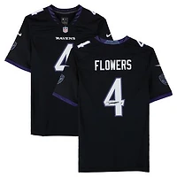 Zay Flowers Baltimore Ravens Autographed Nike 2026 Black Game Jersey