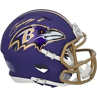 Zay Flowers Baltimore Ravens Autographed Riddell 2026 Alternate #1 Purple Speed Mini Helmet