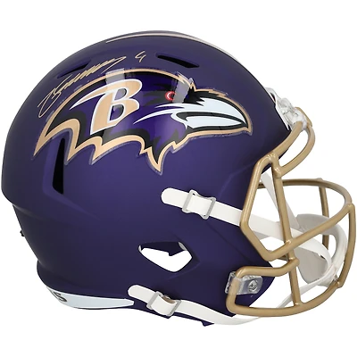 Zay Flowers Baltimore Ravens Autographed Riddell 2026 Alternate #1 Purple Speed Replica Helmet