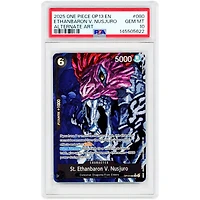 St. Ethanbaron V. Nusjuro 2025 One Piece Carrying On His Will Alternate Art #OP13-080 PSA Authenticated 10 Card