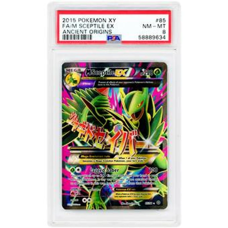 M Sceptile EX 2015 Pokemon Ancient Origins Ultra Rare #85 PSA Authenticated 8 Card