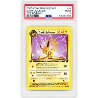 Dark Jolteon 2000 Pokemon Team Rocket 1st Edition #38 PSA Authenticated 9 Card
