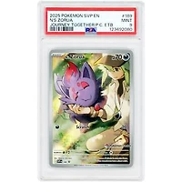 N's Zorua 2025 Pokemon Journey Together ETB Promo Pokemon Center Exclusive #189 PSA Authenticated 9 Card