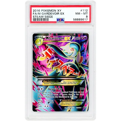 M Gardevoir EX 2016 Pokemon Steam Siege Ultra Rare #112 PSA Authenticated 8 Card