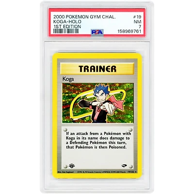 Koga 2000 Pokemon Gym Challenge 1st Edition Holo Rare #19 PSA Authenticated 7 Card