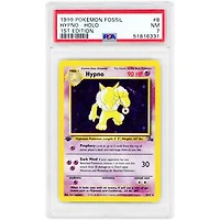 Hypno 1999 Pokemon Fossil 1st Edition Holo Rare #8 PSA Authenticated 7 Card