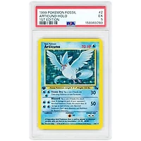 Articuno 1999 Pokemon Fossil 1st Edition Holo Rare #2 PSA Authenticated 5 Card