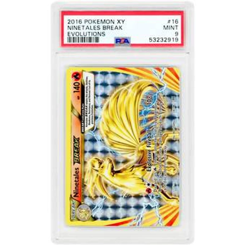 Ninetales BREAK 2016 Pokemon Evolutions Rare BREAK #16 PSA Authenticated 9 Card