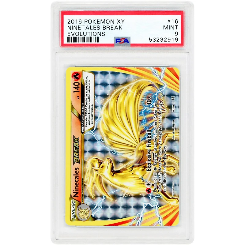 Ninetales BREAK 2016 Pokemon Evolutions Rare BREAK #16 PSA Authenticated 9 Card