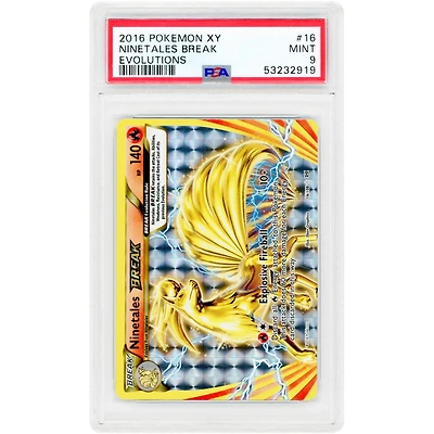 Ninetales BREAK 2016 Pokemon Evolutions Rare BREAK #16 PSA Authenticated 9 Card