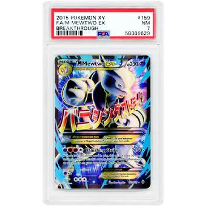 M Mewtwo EX 2015 Pokemon BREAKthrough Ultra Rare #159 PSA Authenticated 7 Card