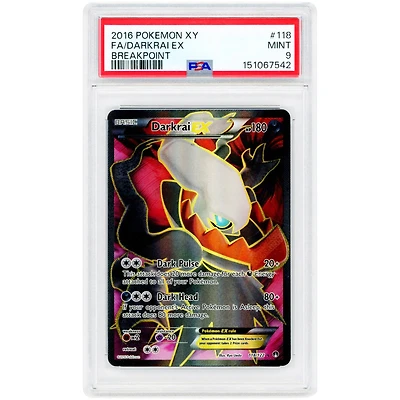 Darkrai EX 2016 Pokemon BREAKpoint Ultra Rare #118 PSA Authenticated 9 Card