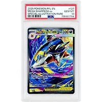 Mega Sharpedo ex 2025 Pokemon Phantasmal Flames Special Illustration Rare #127 PSA Authenticated 10 Card