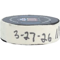 J.T. Miller New York Rangers Game-Used Goal Puck from March 27, 2026 vs. Chicago Blackhawks