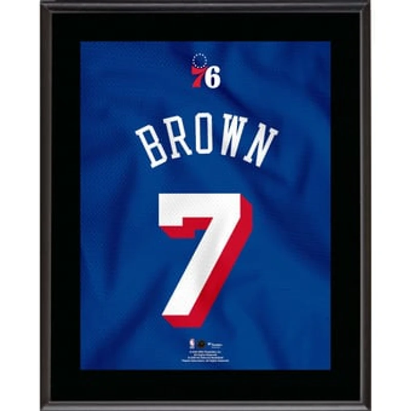 Jaylen Brown Philadelphia 76ers 10.5" x 13" Jersey Number Sublimated Player Plaque