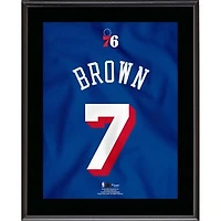 Jaylen Brown Philadelphia 76ers 10.5" x 13" Jersey Number Sublimated Player Plaque