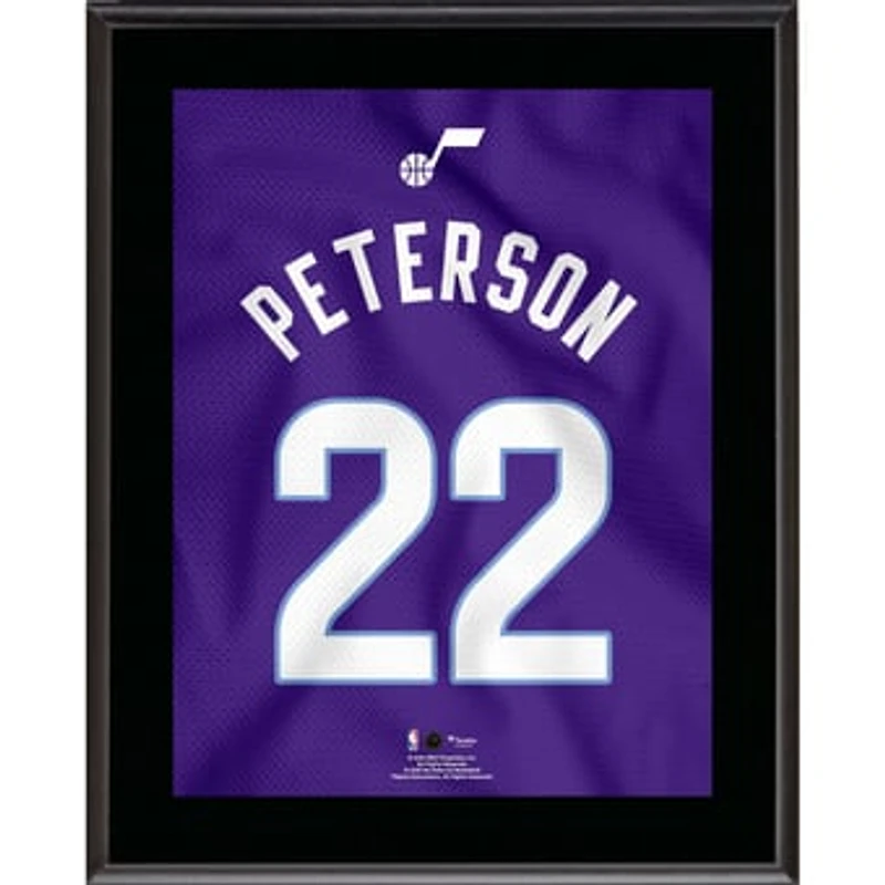 Darryn Peterson Utah Jazz 10.5" x 13" Jersey Number Sublimated Player Plaque