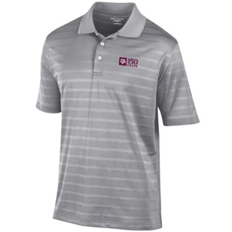 Men's Champion Gray Texas A&M Aggies 150 Years Textured Solid Polo