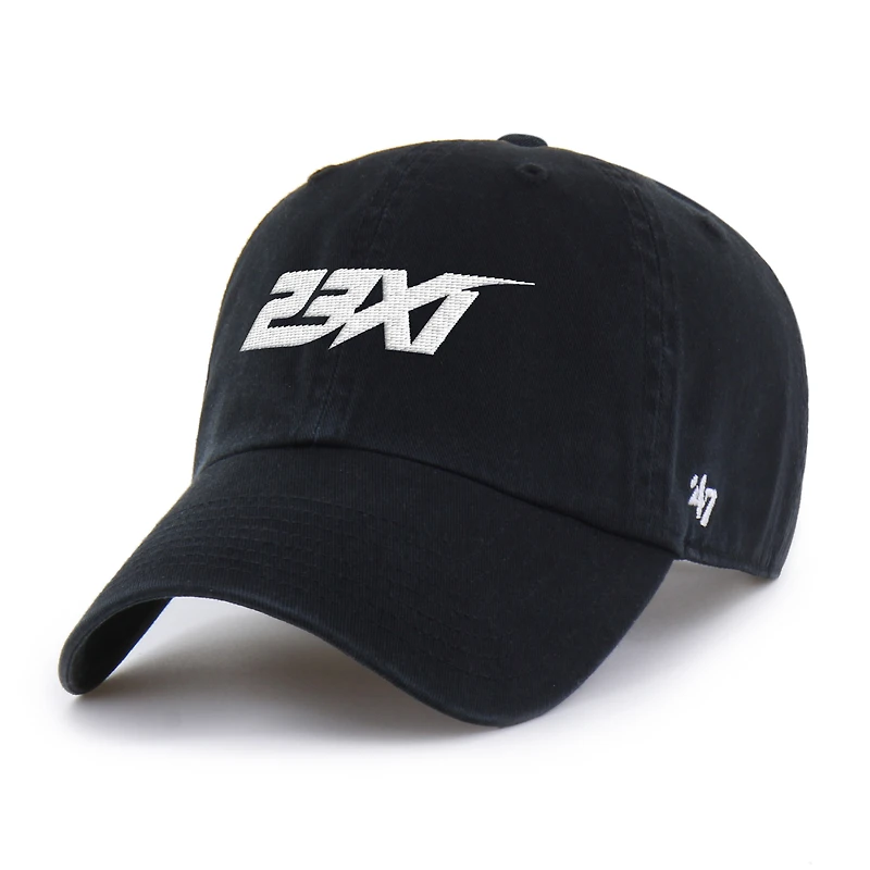 Men's '47 Black 23XI Racing Clean Up Adjustable Hat