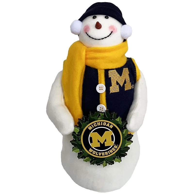 Michigan Wolverines 12" Snowman