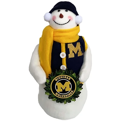 Michigan Wolverines 12" Snowman