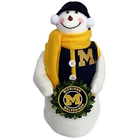 Michigan Wolverines 12" Snowman