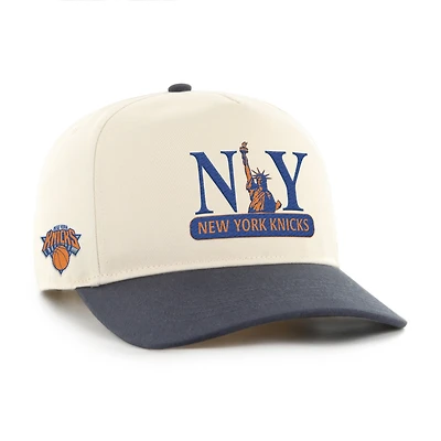 Men's '47 Natural/Navy New York Knicks Logo Hitch Adjustable Hat