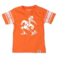 Youth Wes & Willy Orange Miami Hurricanes Football Jersey T-Shirt
