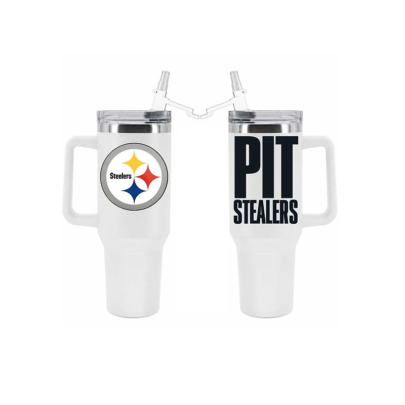 The Memory Company Pittsburgh Steelers 40oz. Stainless Steel Tumbler with Flip Straw