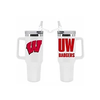 The Memory Company Wisconsin Badgers 40oz. Stainless Steel Tumbler with Flip Straw
