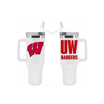 The Memory Company Wisconsin Badgers 40oz. Stainless Steel Tumbler with Flip Straw