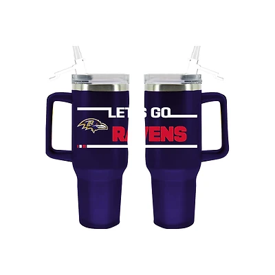 The Memory Company Baltimore Ravens 40oz. Stainless Steel Team Color Tumbler with Flip Straw