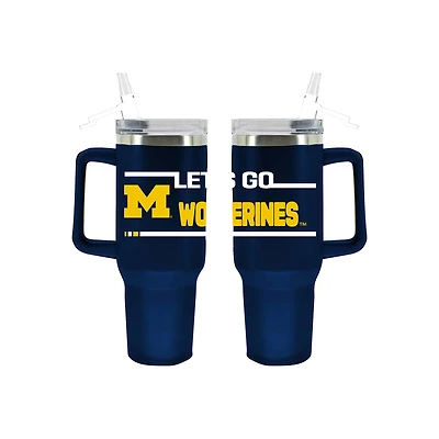 The Memory Company Michigan Wolverines 40oz. Stainless Steel Team Color Tumbler with Flip Straw