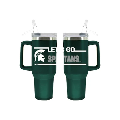 The Memory Company Michigan State Spartans 40oz. Stainless Steel Team Color Tumbler with Flip Straw