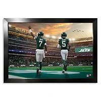 New York Jets Garrett Wilson & Geno Smith 27" x 39" Two-Player Framed Print