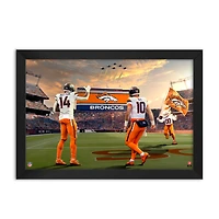 Denver Broncos Bo Nix & Courtland Sutton 14" x 20" Two-Player Framed Print