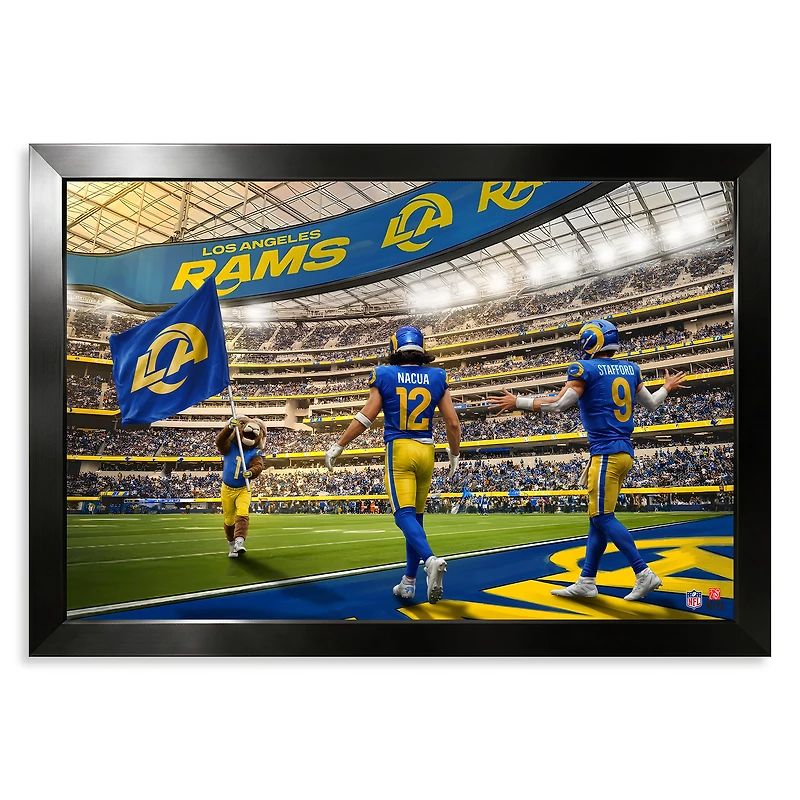 Los Angeles Rams Puka Nacua & Matthew Stafford 14" x 20" Two-Player Framed Print