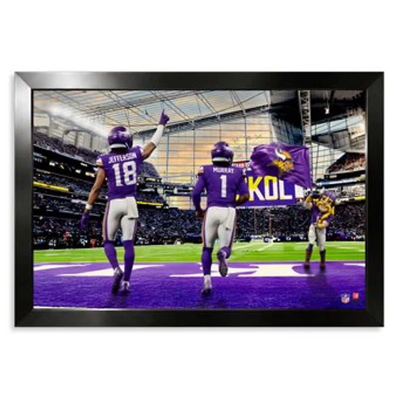 Minnesota Vikings Justin Jefferson & Kyler Murray 14" x 20" Two-Player Framed Print