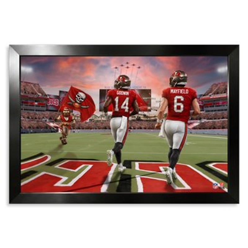 Tampa Bay Buccaneers Chris Godwin Jr. & Baker Mayfield 14" x 20" Two-Player Framed Print