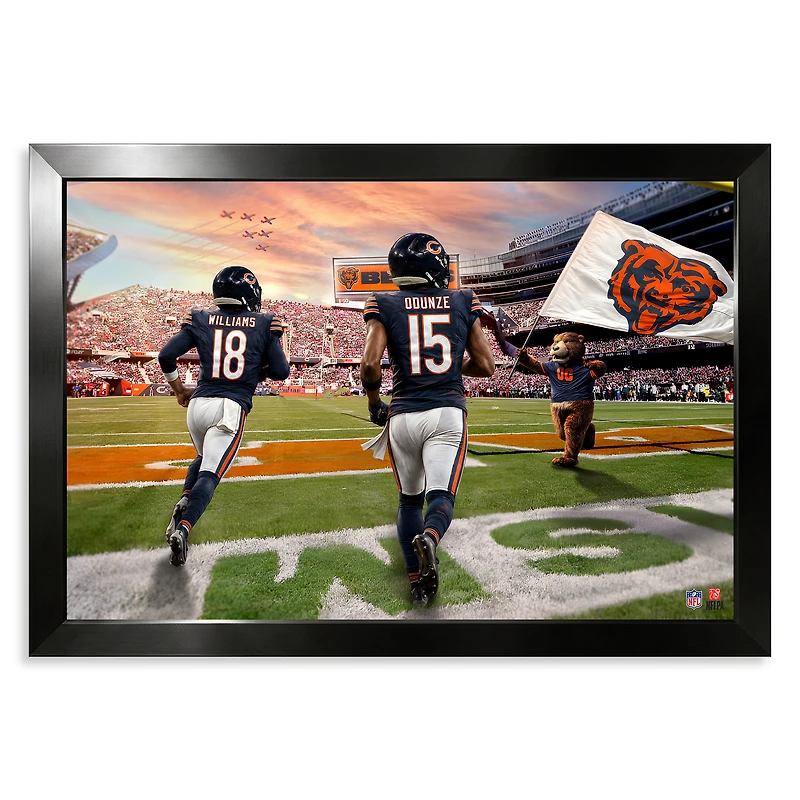 Chicago Bears Caleb Williams & Rome Odunze 14" x 20" Two-Player Framed Print