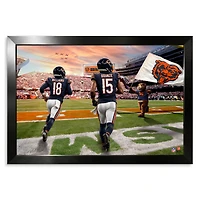 Chicago Bears Caleb Williams & Rome Odunze 14" x 20" Two-Player Framed Print