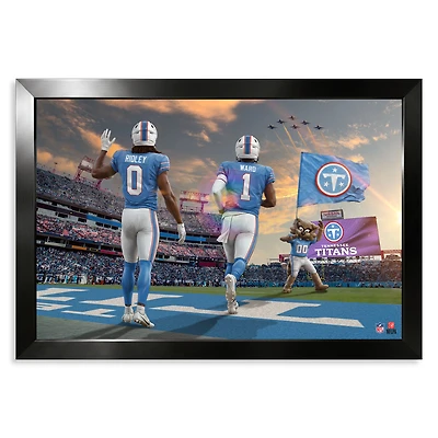 Tennessee Titans Calvin Ridley & Cam Ward 14" x 20" Two-Player Framed Print